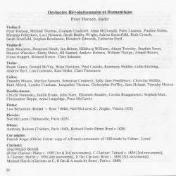 Orchestre Révolutionnaire Et Romantique