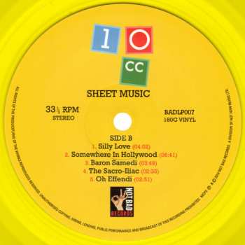 LP 10cc: Sheet Music LTD | CLR