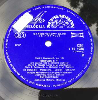 LP Dmitri Shostakovich: Symfonie Č. 14