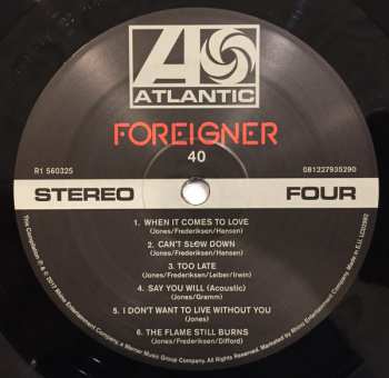 2LP Foreigner: 40