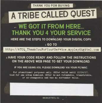 2LP A Tribe Called Quest: We Got It From Here…Thank You 4 Your Service