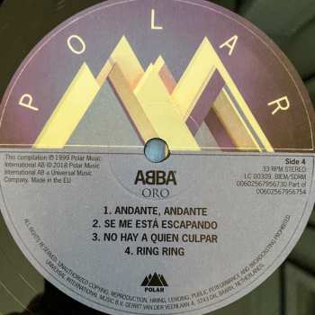 2LP ABBA: Oro: Grandes Exitos