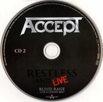 2CD Accept: Restless And Live (Blind Rage - Live In Europe 2015) DIGI