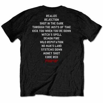 Merch AC/DC: Tričko Dark Stage/track List  S