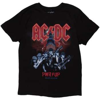  AC/DC: Ac/dc Unisex T-shirt: Pwr-up Bratislava '24 (back Print & Ex-tour) (small) S