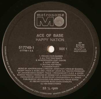 LP Ace Of Base: Happy Nation