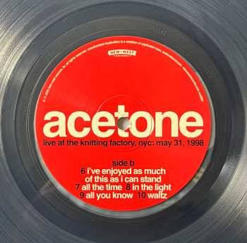 2LP Acetone: I've Enjoyed As Much Of This As I Can Stand: Live At The Knitting Factory, NYC: May 31, 1998 CLR | LTD