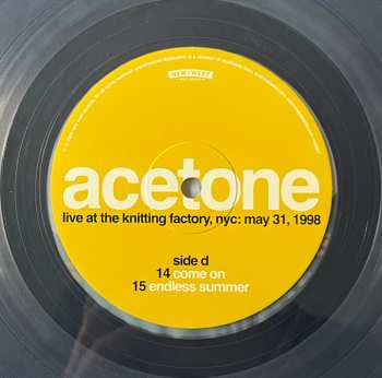 2LP Acetone: I've Enjoyed As Much Of This As I Can Stand: Live At The Knitting Factory, NYC: May 31, 1998 CLR | LTD