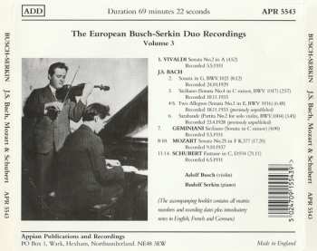 CD Rudolf Serkin: The European Busch-Serkin Duo Recordings - Volume 3
