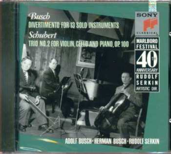 CD Franz Schubert: Divertimento For 13 Solo Instruments / Trio No. 2 For Violin, Cello And Piano, Op. 100