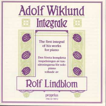 CD Adolf Wiklund: Integrale