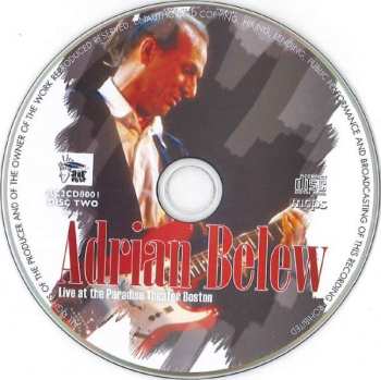 2CD Adrian Belew: Live At The Paradise Theater Boston