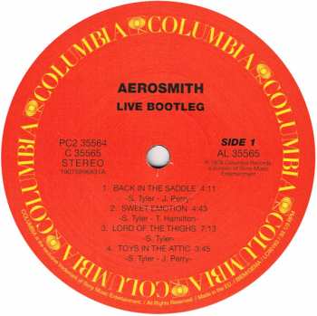 2LP Aerosmith: Live! Bootleg