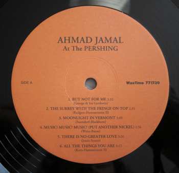 LP Ahmad Jamal Trio: Ahmad Jamal At The Pershing - But Not For Me