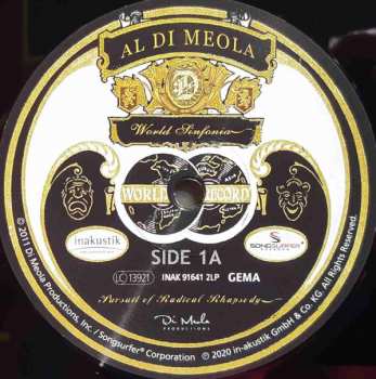 2LP Al Di Meola: Pursuit Of Radical Rhapsody