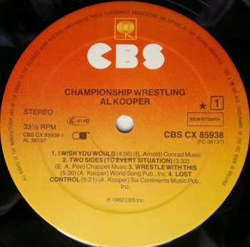LP Al Kooper: Championship Wrestling