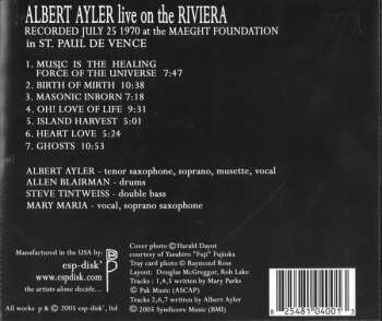CD Albert Ayler Quintet: Live On The Riviera