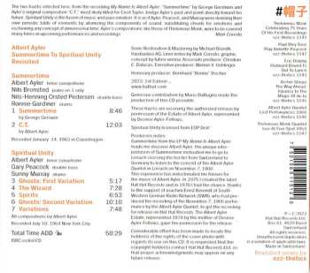 CD Albert Ayler: Summertime To Spiritual Unity Revisited