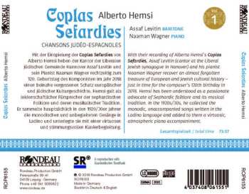 CD Alberto Hemsi: Coplas Sefardies 