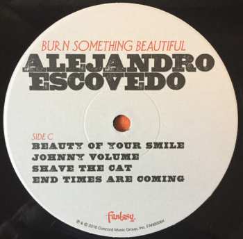 2LP Alejandro Escovedo: Burn Something Beautiful