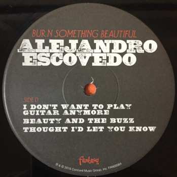 2LP Alejandro Escovedo: Burn Something Beautiful