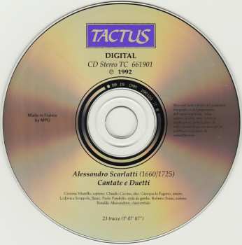 CD Alessandro Scarlatti: Cantate E Duetti