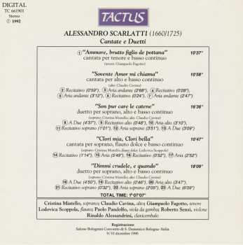 CD Alessandro Scarlatti: Cantate E Duetti