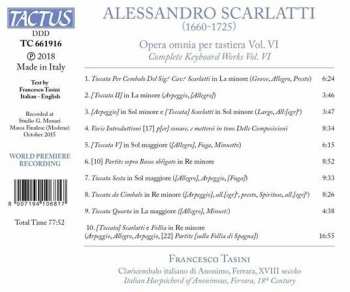 CD Alessandro Scarlatti: Opera Omina Per Tastiera Vol. VI