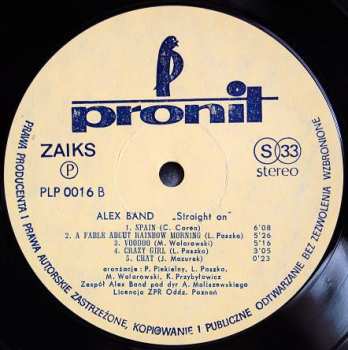 LP Alex Band: Straight On