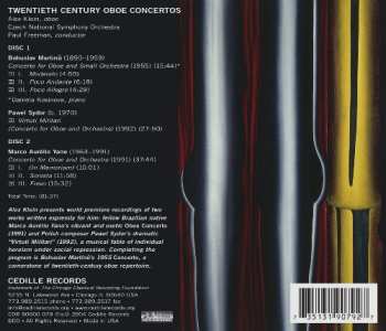 2CD Bohuslav Martinů: Twentieth Century Oboe Concertos By Marco A. Yano, Pawel Sydor And Bohuslav Martinů