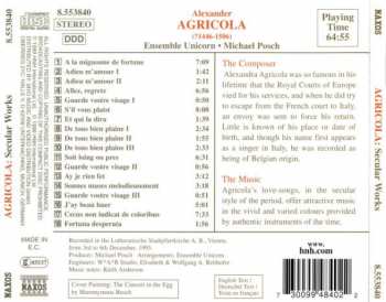 CD Alexander Agricola: Fortuna Desperata (Secular Music Of The 15th Century)