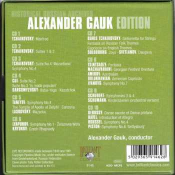10CD/Box Set Various: Historical Russian Archives • Alexander Gauk Edition Volume 2