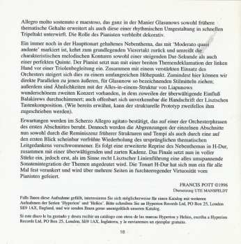CD Alexander Glazunov: Piano Concerto No 1 In F Minor / Piano Concerto No 2 In B Major / Concertstück Op 11 (First Recording)