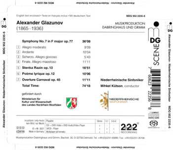 SACD Alexander Glazunov: Symphony No.7 Pastoral, Poème Lyrique, Stenka Razin, Overture Carnaval