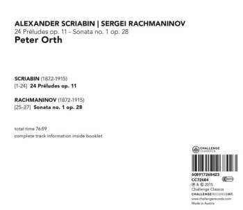 CD Sergei Vasilyevich Rachmaninoff: 24 Préludes Op. 11 - Sonata No. 1 Op. 28