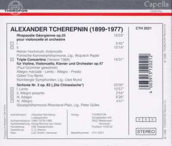 CD Alexander Tcherepnin: Rhapsodie Georgienne, Triple Concertino, 3. Sinfonie "Die Chinesische"