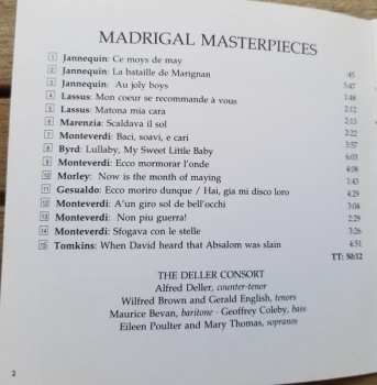 CD Alfred Deller: Madrigal Masterpieces
