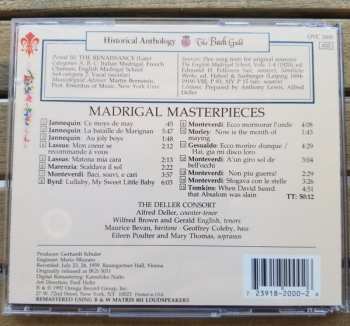 CD Alfred Deller: Madrigal Masterpieces