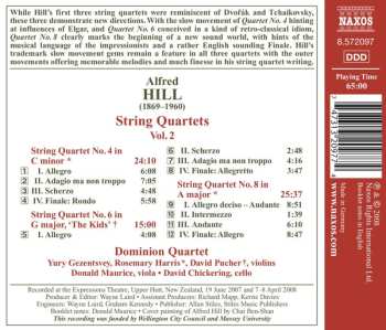 CD Alfred Hill: String Quartets Vol. 2