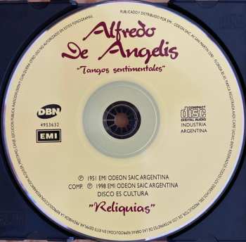CD Alfredo de Angelis Y Su Orquesta Típica: Tangos Sentimentales