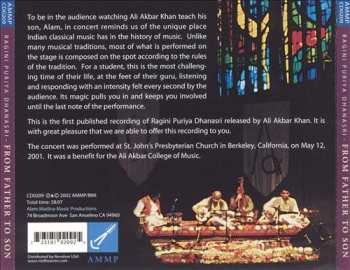 CD Ali Akbar Khan: From Father to Son (Ragini Puriya Dhanasri)