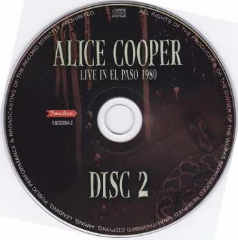 2CD Alice Cooper: Live In El Paso 1980