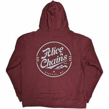 Merch Alice In Chains: Alice In Chains Unisex Zipped Hoodie: Circle Emblem (back Print) (small) S
