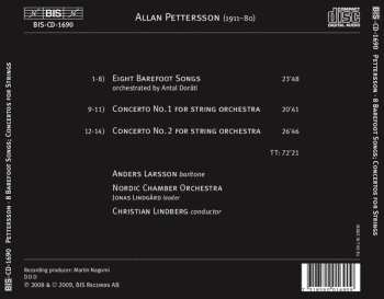 CD Christian Lindberg: Eight Barefoot Songs / Concertos Nos 1 & 2 For String Orchestra