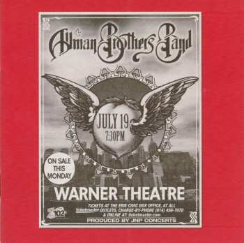 2CD The Allman Brothers Band: Warner Theatre, Erie, PA 7-19-05