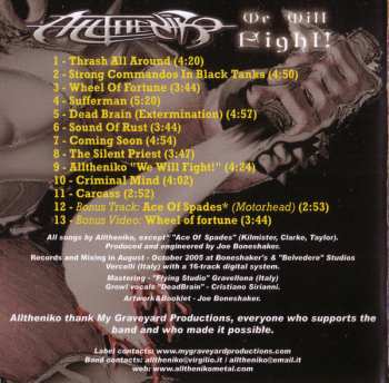 CD Alltheniko: We Will Fight!