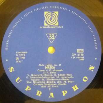 2LP Alois Hába: Matka (2xLP + BOOKLET)