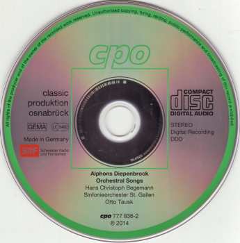 CD Hans Christoph Begemann: Orchestral Songs