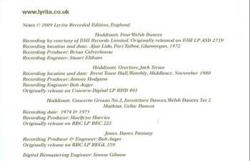 CD Alun Hoddinott: Welsh Dances