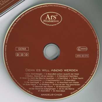 CD Nicol Matt: Denn Es Will Abend Werden – Lieder Der Deutschen Romantik (For Evening Is Coming - Songs Of German Romanticism) 